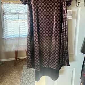 Elegant Purple with Gold & Pink metallic LulaRoe Carly